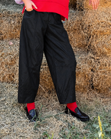 PANTALONE BAGGY IN ECOLEATHER BLACK
